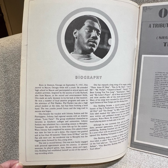 1968 Otis Redding A Tribute To A King Guitar Sheet Music Book - Picture 3 of 8